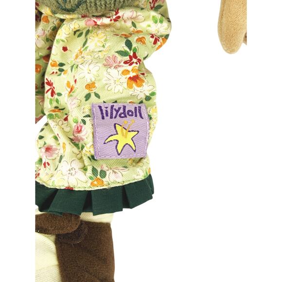 Vtg Manhattan Toy Lilydoll Ursula Stuffed Doll in Green Sweater - Picture 3 of 8